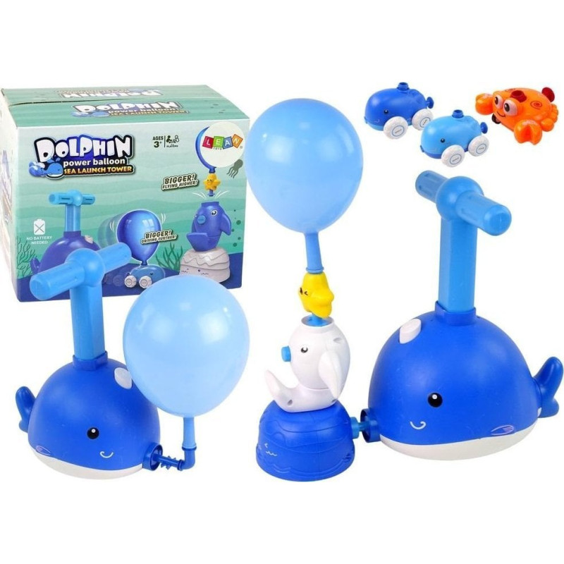 Leantoys Balonowa Wyrzutnia Delfin Samochód Aerodynamiczny