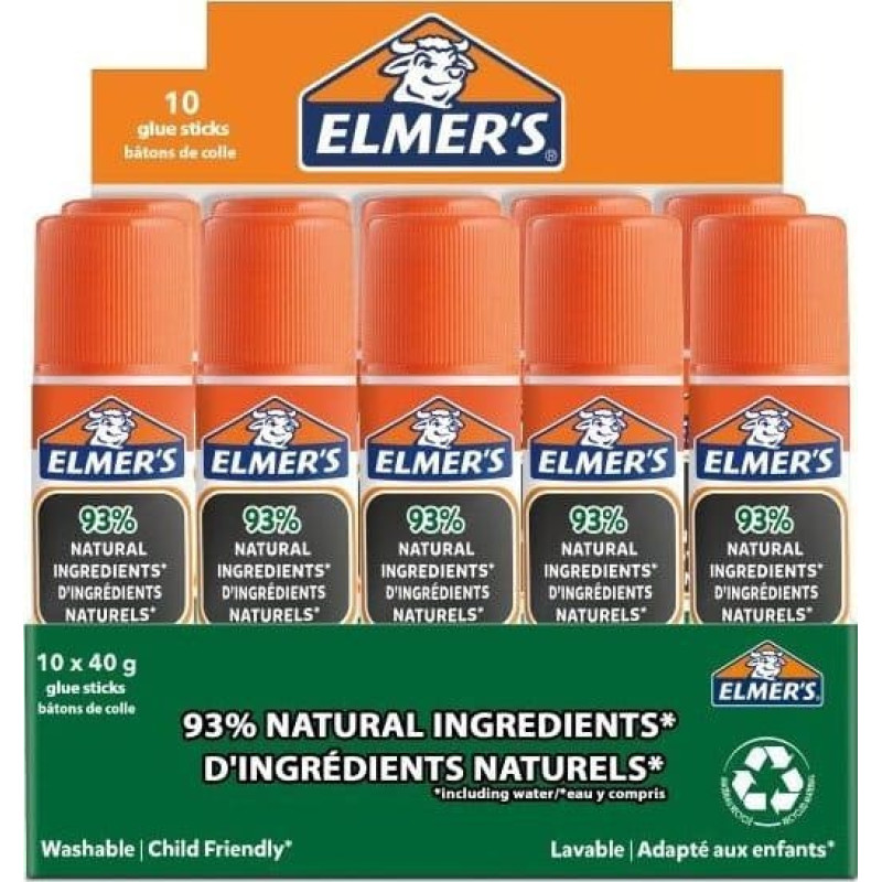 Elmers Elmers Klebestift Pure Glue 40G - 10er Faltschachtel