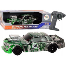 Leantoys Autko Zdalnie Sterowane RC 1:16 Gumowe Koła Drift Zielone