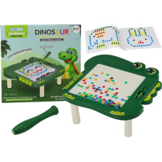 Leantoys Stolik Tablica Magnetyczna Edukacyjna Dinozaur Pad Układanka Zielona