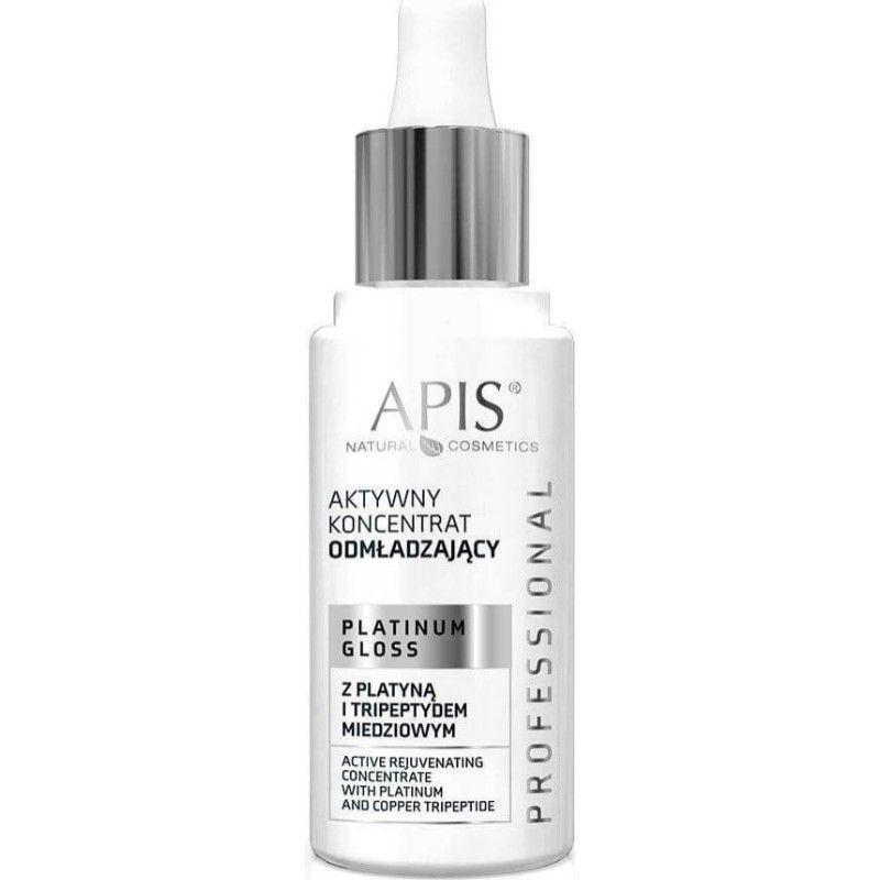 Apis Platinum Gloss aktywny koncentrat odmładzający z platyną i tripeptydem miedziowym 30ml