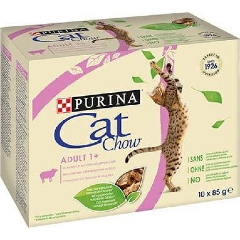 Purina Karma Cat Chow z jagnięciną i zieloną fasolką10x85g