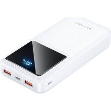 Vention Powerbank, Vention, FHLW0, 20000mAh, Micro-USB, USB-C, 2xUSB-A, 22.5W (biały)