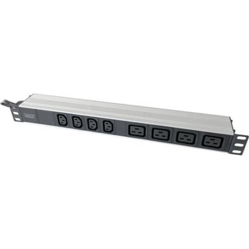 Digitus Listwa zasilająca Digitus 1U Aluminum PDU, rackmountable, 4x C13, 4x C19 2x 16A Plug, 250VAC 50/60Hz open end | DN-95423