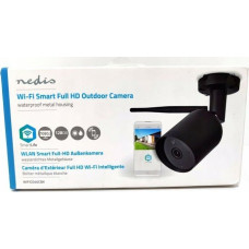 Nedis Kamera IP Nedis Nedis WiFi Smart Outdoor IP-camera | Full HD | Metalen behuizing | Waterdicht (IP65) Pocisk Kamera bezpieczeństwa IP Zewnętrzna 1920 x 1080 px Sufit / Ściana