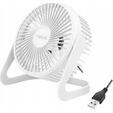 Logilink Wentylator USB LogiLink LogiLink USB Schreibtischventilator 6'' weiß