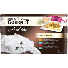 Nestle GOURMET Ala Carte 4x85g Kurczak, Pstrąg, Wołowina, Łosoś