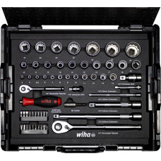 Wiha Zestaw narzędzi Wiha Wiha socket wrench and bit set 1/4 and 1/2, 60 pieces (with 2 ratchets and plug-in handle, in L-BOXX)