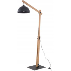 Tk Lighting Lampa podłogowa TK Lighting Tk Lighting Oslo 5582 lampa stojąca podłogowa 1x15W E27 czarna/drewniana