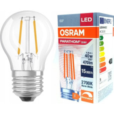 Ledvance Żarówka LED Osram 4,8W (40W) E27 P45 470lm 2700K ciepła 230V ściemnialna filament kulka przezroczysta 4058075590694