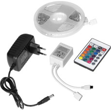 Orno Taśma LED Orno Zestaw taśma LED 12V  100 30L 7.2W/m IP20 RGB 5m + Sterownik RGB + Zasilacz 12V