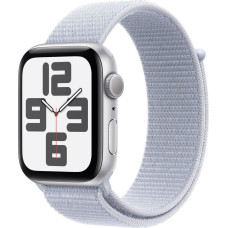 Apple Watch SE (2024) silver aluminium  40mm blue cloud sport loop DE