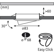 Paulmann Oprawa wbudowana Premium 51mm Biały, ruchoma