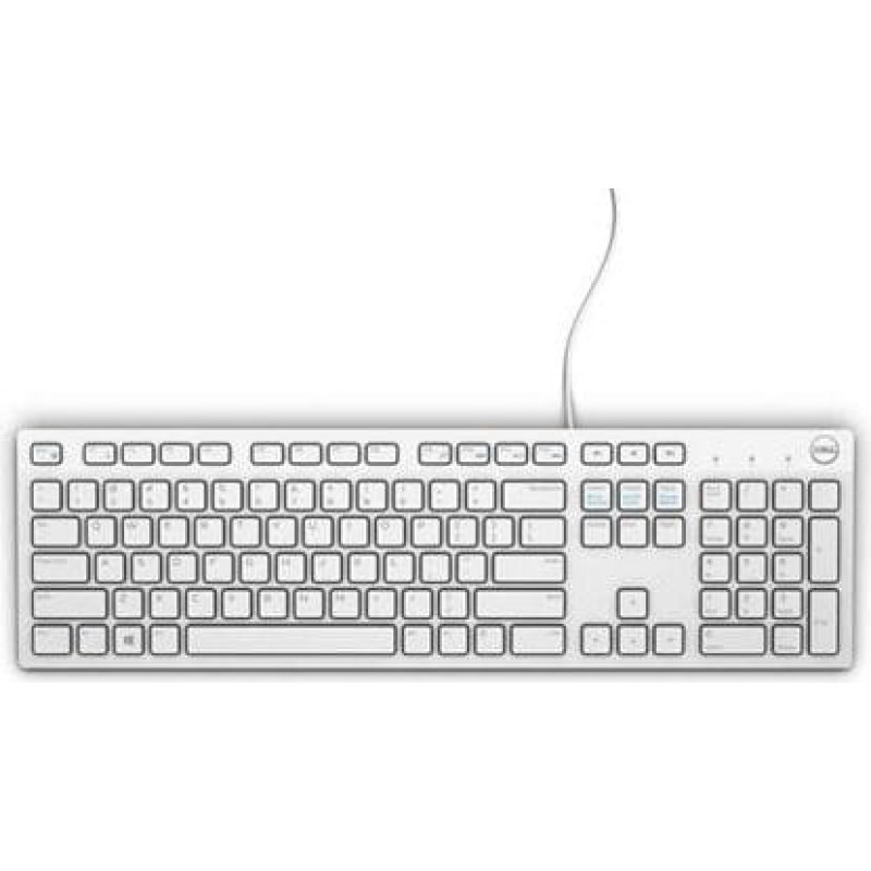 Dell Klawiatura Dell KB216 Quietkey Przewodowa Biała US (580-ADEG)