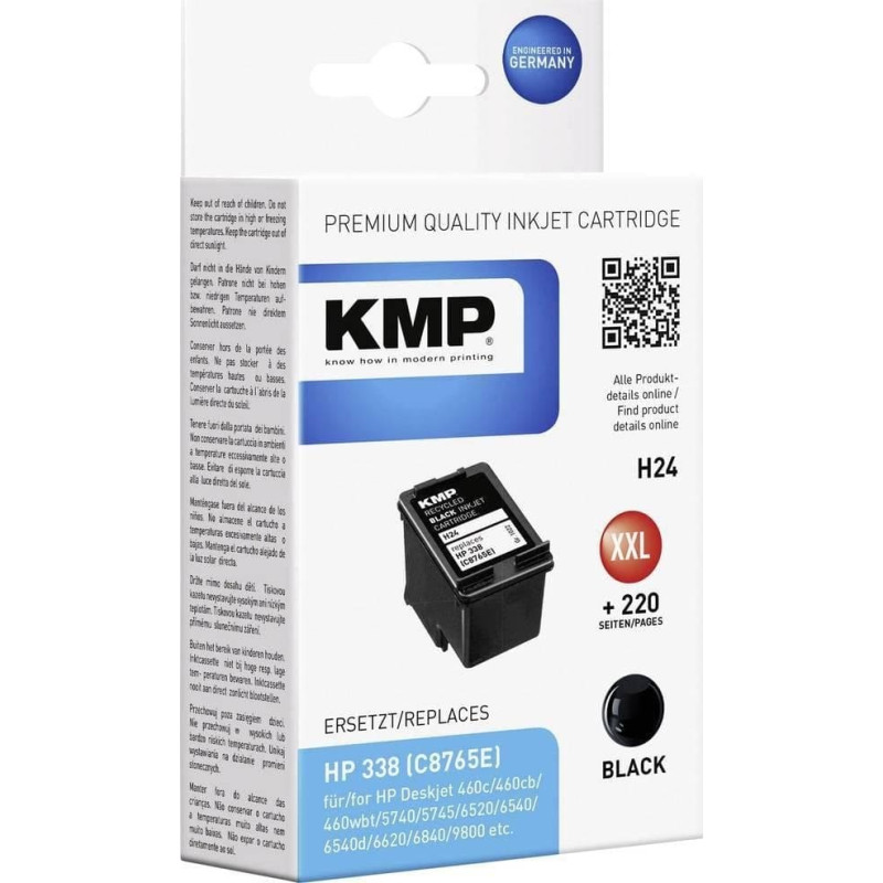 KMP Tusz KMP Patrone HP C8765E Nr.338 comp. black H24 - 1022,4338