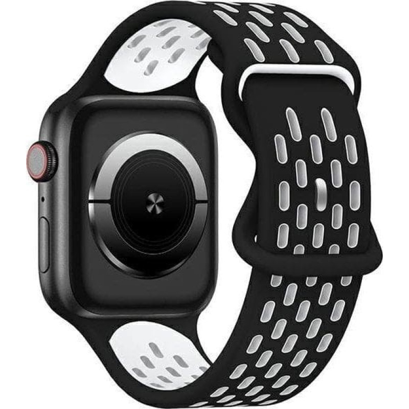 Beline Beline pasek Apple Watch New Sport Silicone 42/44/45/49mm czarno-biały black/white box