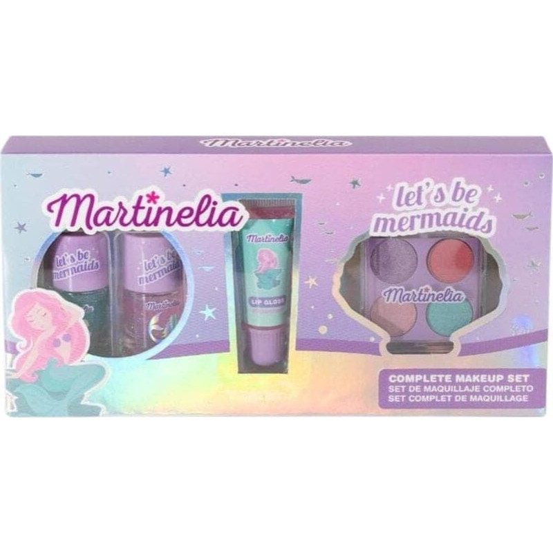 Martinelia Let's Be Mermaids Makeup Set zestaw paletka cieni do powiek + lakier do paznokci 2szt. + błyszczyk do ust