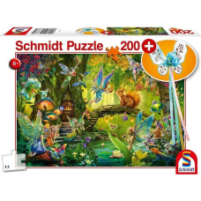 Schmidt Spiele Puzzle 200 Leśne wróżki + różdżka G3