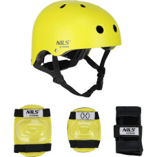 Nils Extreme Zestaw kask MR290 + Ochraniacze H230 żółty Nils Extreme