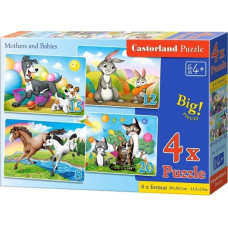 Castorland Puzzle x 4 - Mothers and Babies CASTORLAND