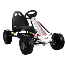 Lean Sport Gokart Biało-Czarny Monster Na Pedały Pompowane Koła