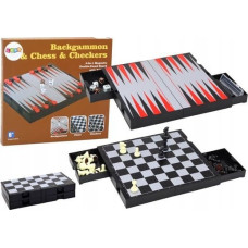 Leantoys Zestaw Gier 3w1 Plansza Magnetyczna Szachy Warcaby Backgammon