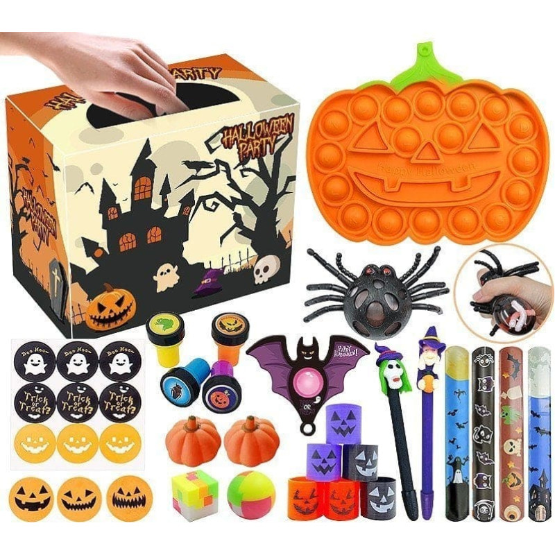 Leantoys Zestaw Sensoryczny Antystresowe Zabawki Haloween Fidget Toys Pop It