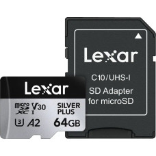 Lexar Karta Lexar Lexar Professional SILVER PLUS microSDXC UHS-I Card 64 GB