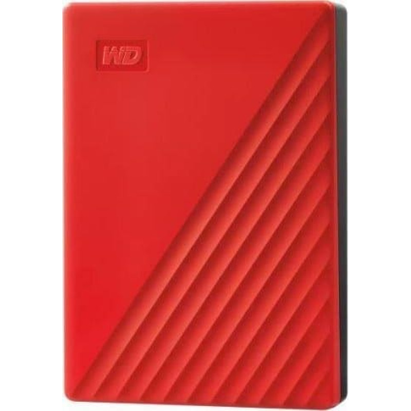 WD Dysk zewnętrzny HDD WD WD My Passport WDBR9S0060BRD - Festplatte - verschlusselt - 6 TB - extern (tragbar) - USB 3.2 Gen 1 - 256-Bit-AES - Rot