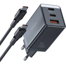 Mcdodo Ładowarka Mcdodo Ładowarka sieciowa GaN Mcdodo CH-1543, 2x USB-C, 1x USB, 67W + kabel USB-C do USB-C 2m (czarna)