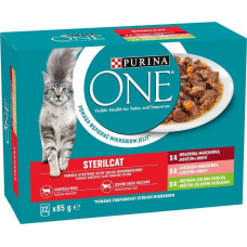 Purina Nestle PURINA One Sterilcat mix smaków - mokra karma dla kota - 12x85g