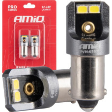 Amio Żarówki led canbus pro t4w ba9s 4x2016 smd białe 12v 24v amio-03579