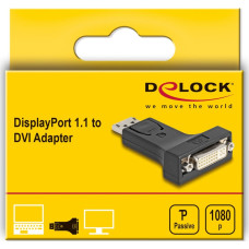 Delock Adapter AV Delock DELOCK Adapter DisplayPort 1.1 Stecker zu DVI Buchse Passiv