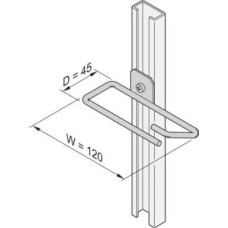 Triton Ucho kablowe SCHROFF do szyny C, stalowe, 120 x 45 mm