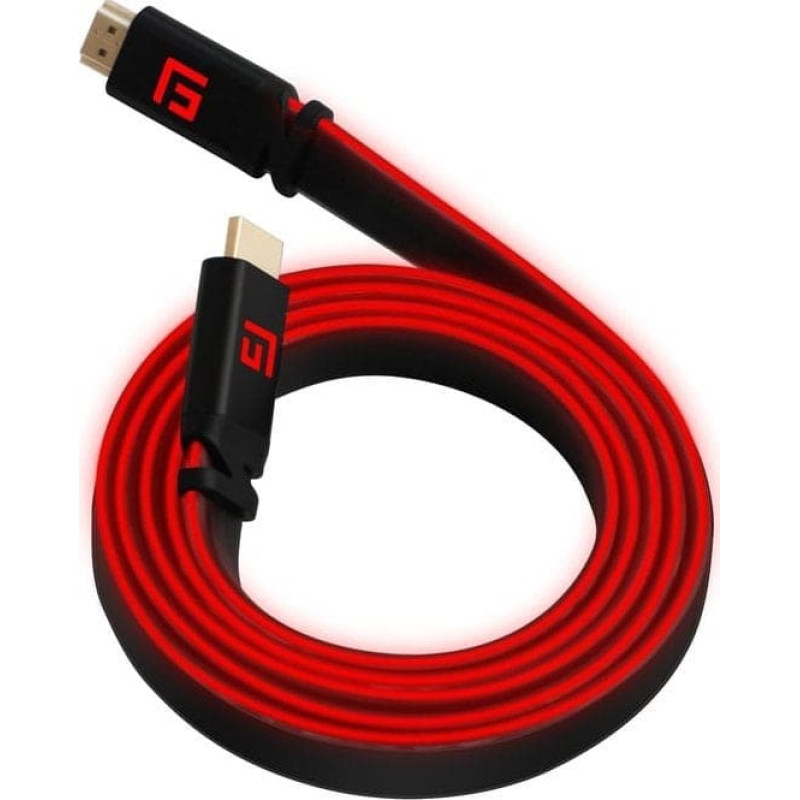 Triton Kabel TRITON Floating Grip FG-HDMILED-300-RED kabel HDMI 3 m HDMI Typu A (Standard) Czarny