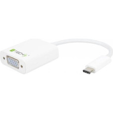 Techly Adapter USB Techly USB-C - VGA Biały  (020423)