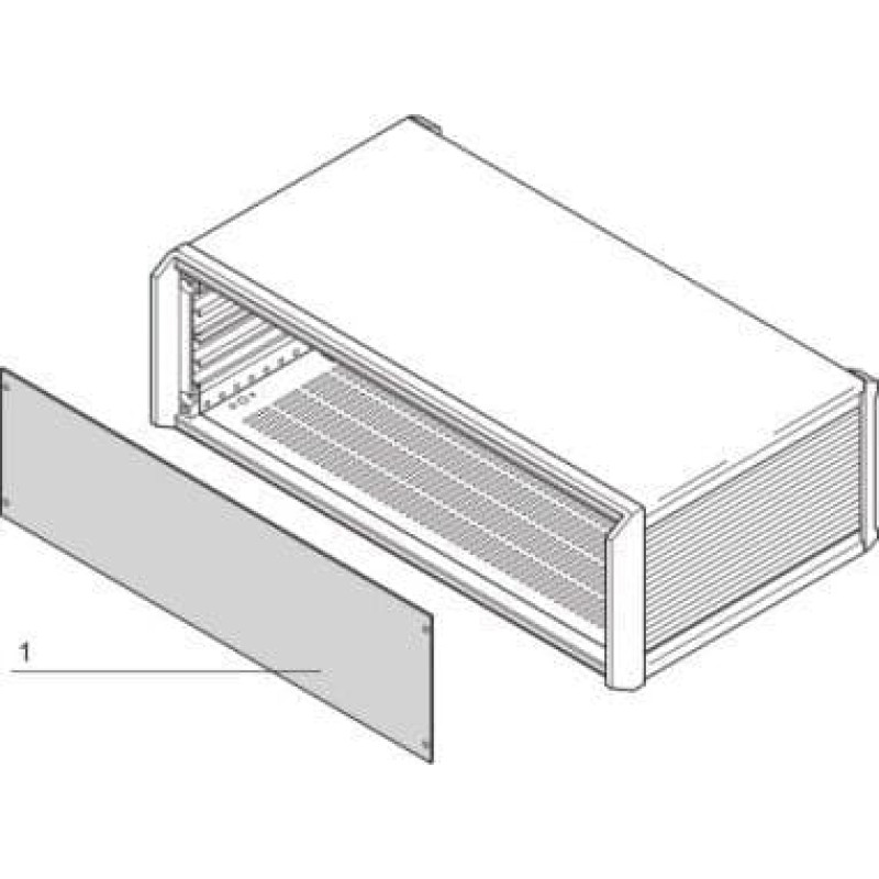 Triton Panel przedni SCHROFF PropacPRO, pełna szerokość, nieekranowany, 3 HU, 63 HU, 2 mm, Al, anodowany, nieobrobione krawędzie