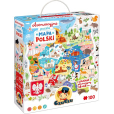 Czuczu CzuCzu Obserwacyjne puzzle Mapa Polski 100 elementów