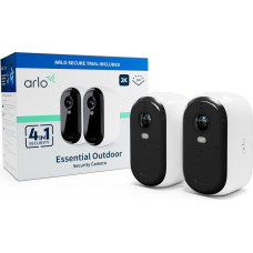 Arlo Kamera IP Arlo Arlo Essential 2K outdoor camera, surveillance camera (white/black, set of 2, WLAN, 4 MP)