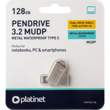 Platinet Pendrive Platinet PLATINET PENDRIVE USB 3.2 + USB-C 128GB METAL UDP WATERPROOF [45969]