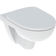 Geberit Miska WC Geberit Geberit Selnova Zestaw wiszącej miski WC, lejowa, B36cm, H39cm, T53cm, Rimfree, z deską sedesową, mocowanie od góry, wolne opadanie, z wypinanymi zawiasami [12]