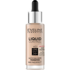 Noname EVELINE_Liquid Control HD Mattifying Drops Foundation matujący podkład do twarzy 050 Golden Beige 32ml