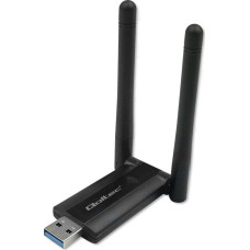 Qoltec Karta sieciowa Qoltec Bezprzewodowy szybki adapter DUAL Wi-Fi 2x 2dBi Qoltec standard AC USB 3.0 1200Mbps