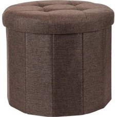 Home Styling Collection Pufa z pikownym siedziskiem OTTOMAN, Ø 45 x 39 cm, kolor szary