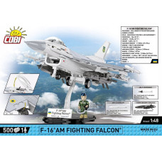 Cobi COBI 5893 Armed Forces Samolot wielozadaniowy F-16AM Fighting Falcon UA 500 klocków