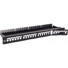 Techly Techly 368567 Patch panel na 24 moduły Keystone, 1U, Rack 19