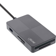 Inline Czytnik InLine InLine® USB 3.2 Multi Cardreader Hub, SD/TF/MS/XD/CF, 3-port USB-A, Dual