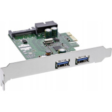 Inline Kontroler InLine InLine® 2+2ports USB 3.0 host controller, PCIe, with SATA power and LP bracket