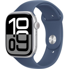 Apple Watch Series 10 silver aluminium  42mm denim sport band Size S/M DE