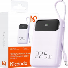 Mcdodo Powerbank Mcdodo MCDODO POWERBANK 10000MAH Z WYŚWIETLACZEM 3X USB USB-C 22,5W + KABEL USB-C